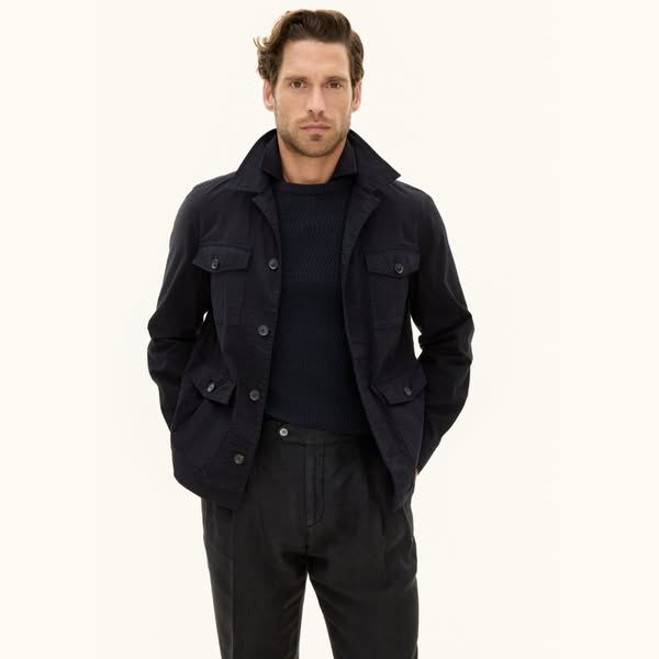 Regular Fit Safari Overshirt Bomullstwill