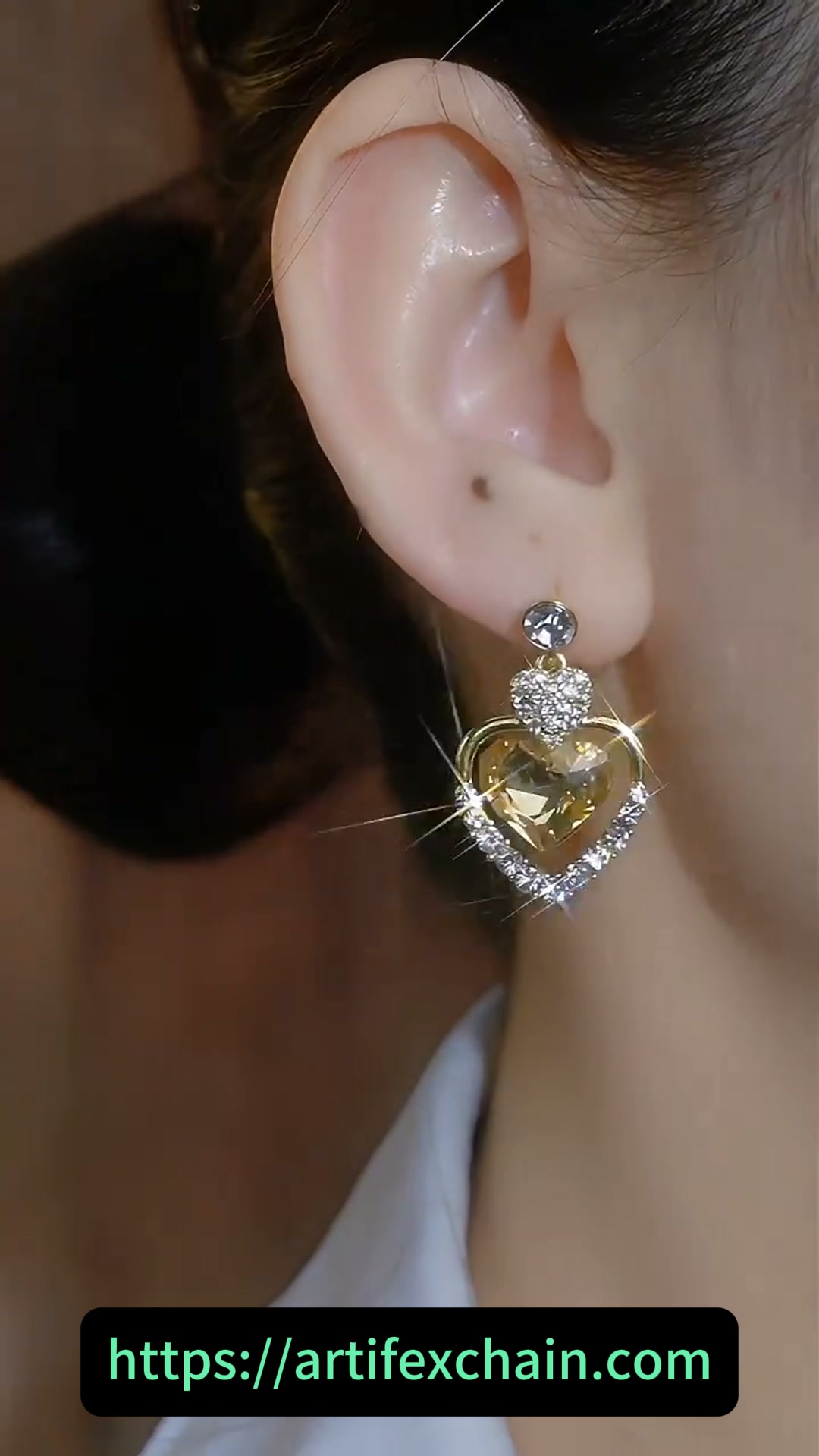 Vintage Heart Dangle Earrings