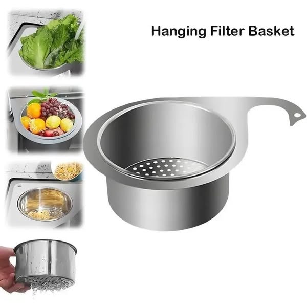 Homeessentials Stainless Steel Swan Sink Strainer Basket