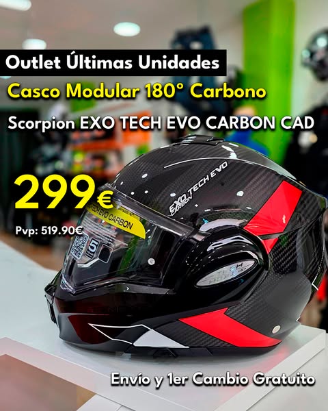 OFERTÓNScorpion EXO Tech EVO Carbon Cad por solo 299€ + ENVÍO GRATIS