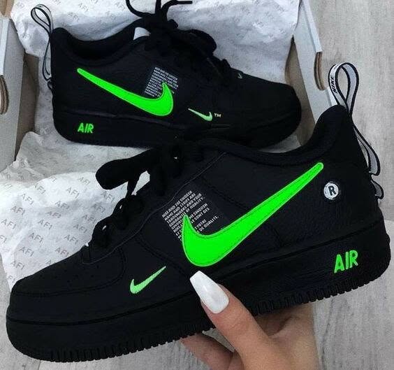Nike Air Force 1 Low Preto/Verde TM