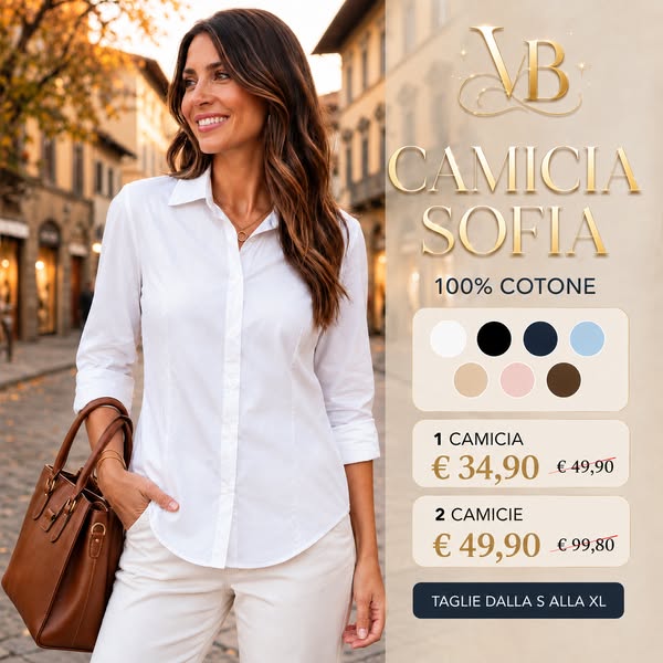 Camicia Sofia - 100% Cotone - 2 pezzi a 49,90€