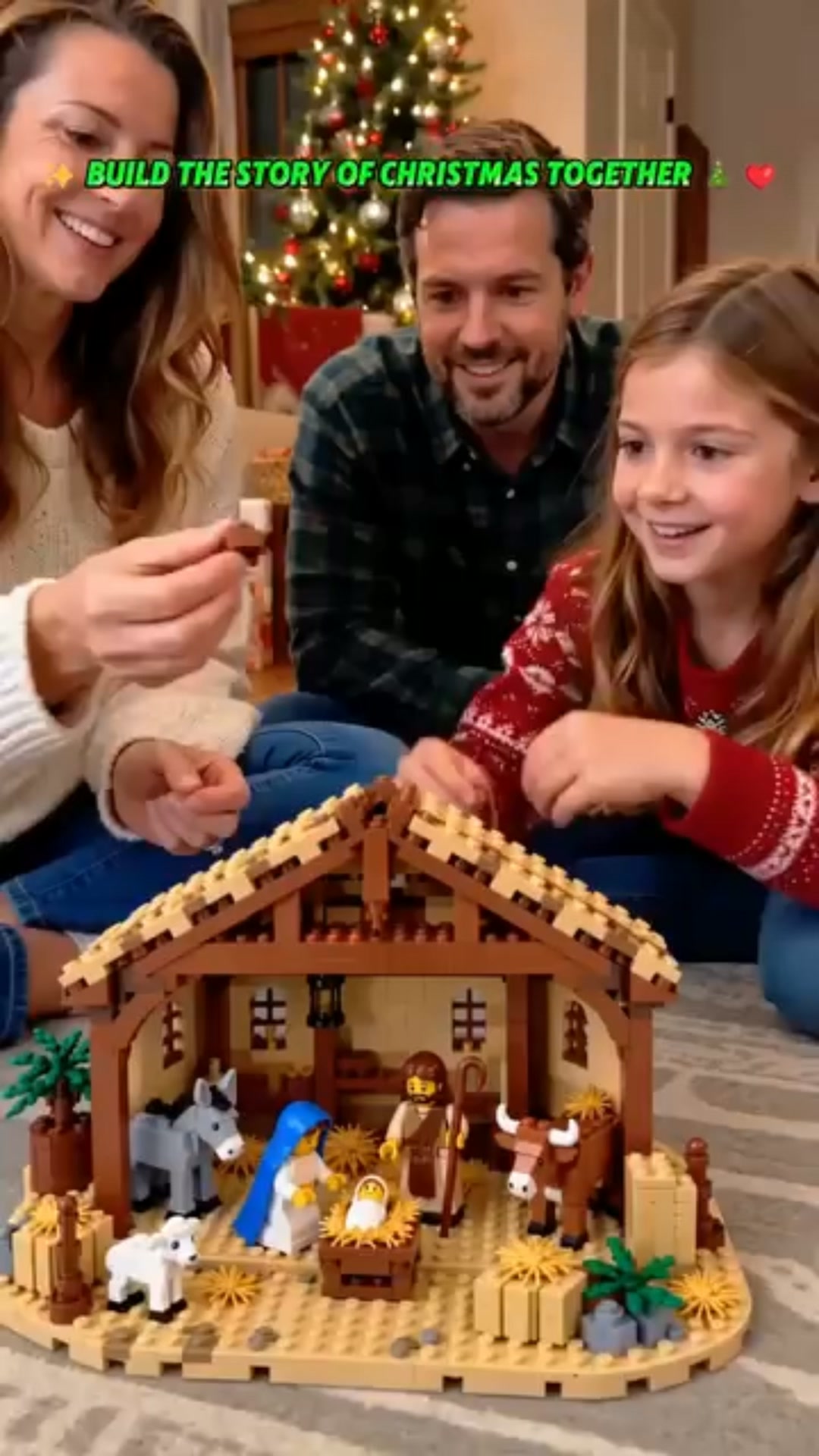 Skapa magisk julstämning – Starry Night Stable Nativity Byggset!