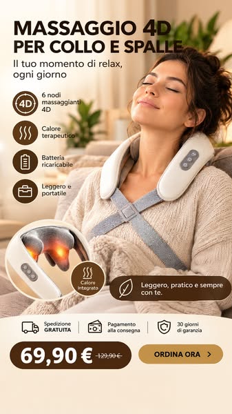 Massaggio 4D per collo e spalle