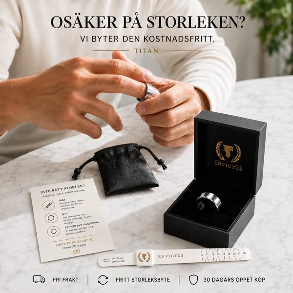 Fel storlek? Vi byter kostnadsfritt.