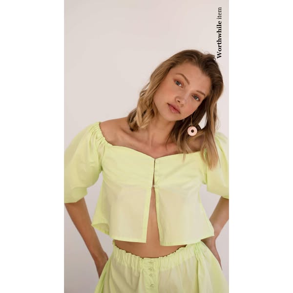 Cotton green top