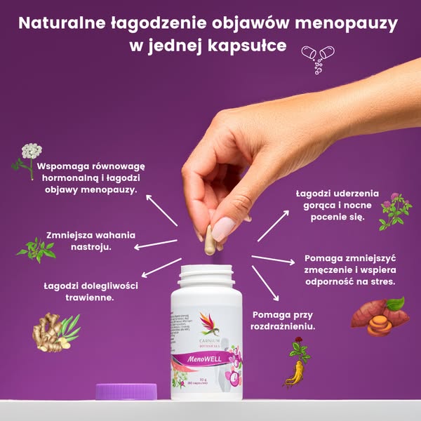 Naturalne łagodzenie objawów menopauzy w jednej kapsułce >>
