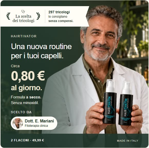 Ferma la caduta dei capelli con 0,80€ al giorno (garantito)