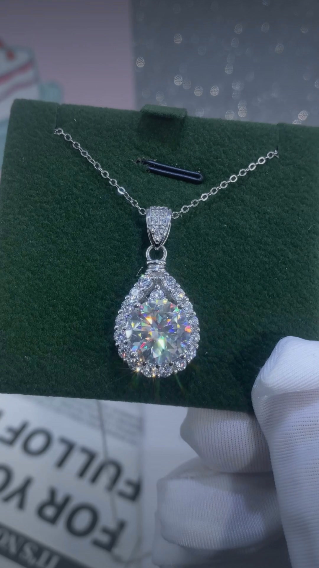 Mardaza S925 Silver Moissanite Necklace