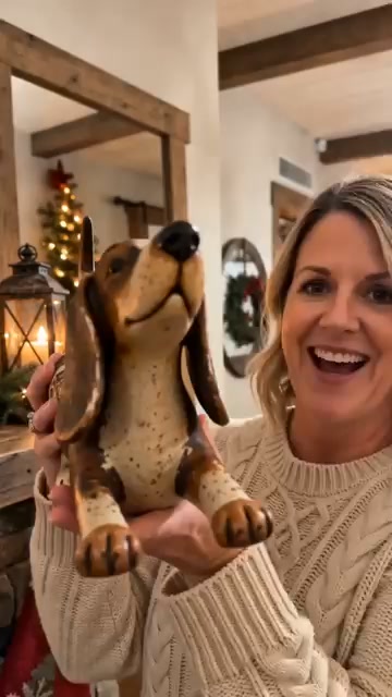 Christmas Dachshund Figurine