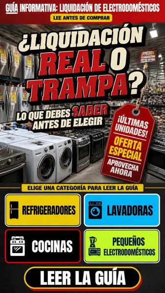 Liquidación de electrodomésticos: 5 factores para revisar