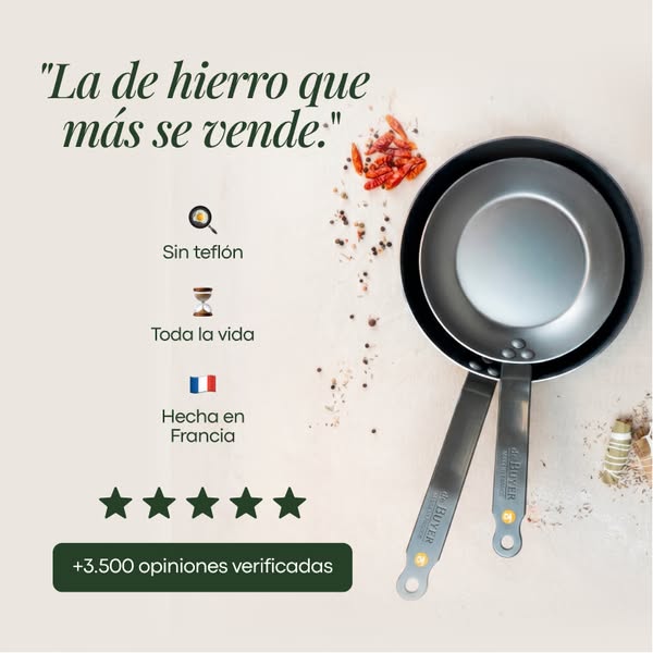 La sartén que los chefs usan desde 1830. De Buyer, en Claudia&Julia.