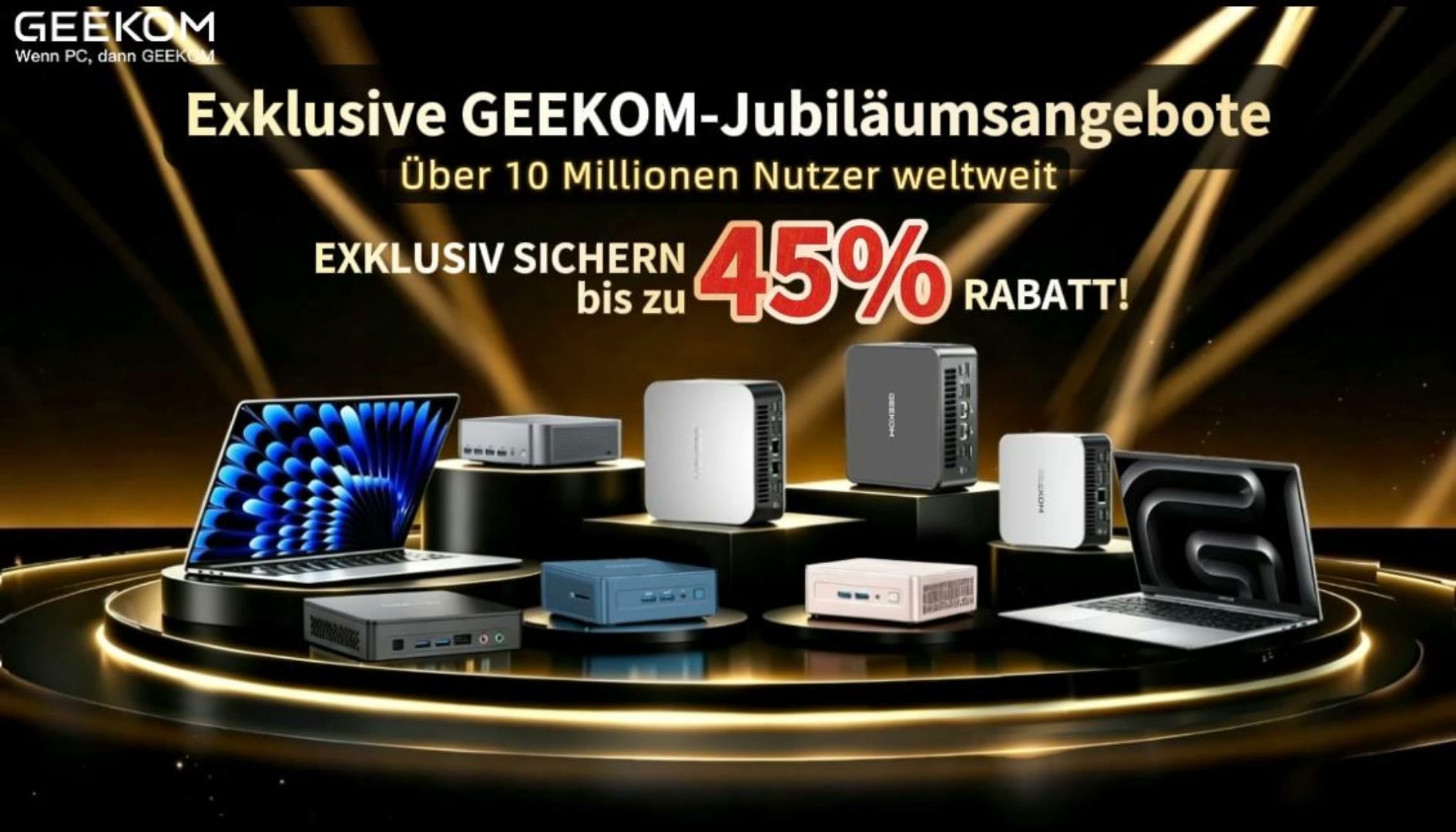 GEEKOM Jubiläumsfeier: 20+ Jahre Innovation!