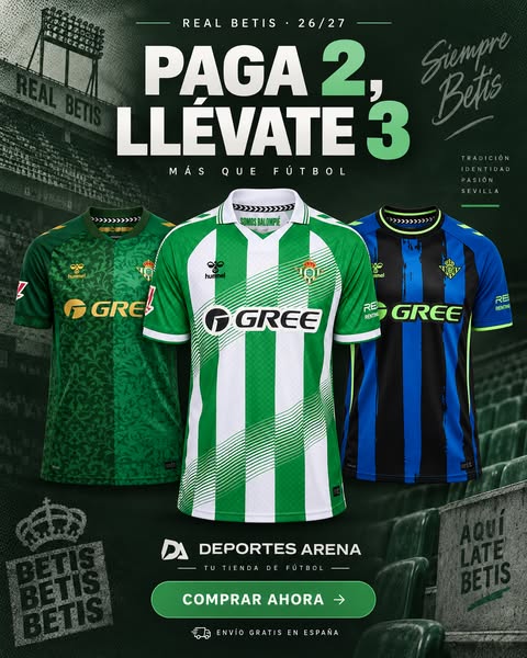¡El Año del Betis! — Las 3 Camisetas Ya Están
