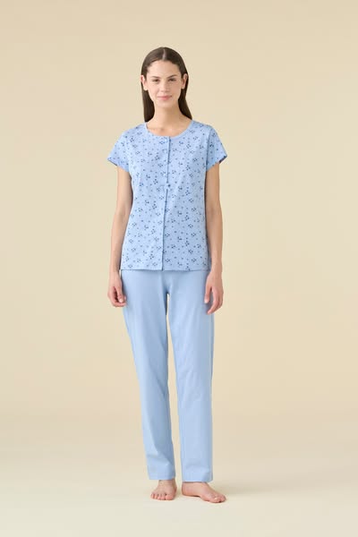 Pigiama donna estivo in cotone articolo romantic - Rosa - M