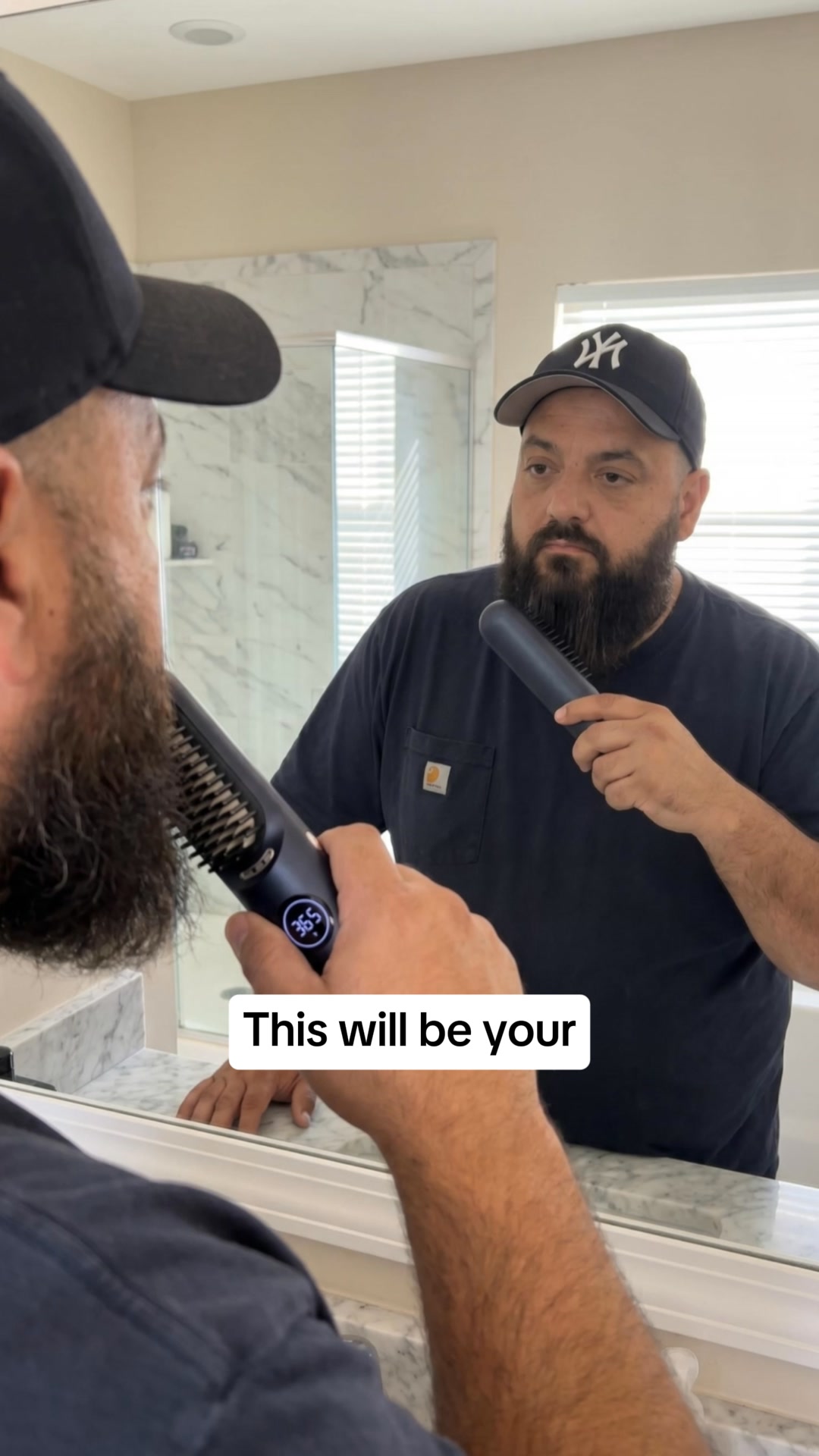 Straighten Curly Beard Strands