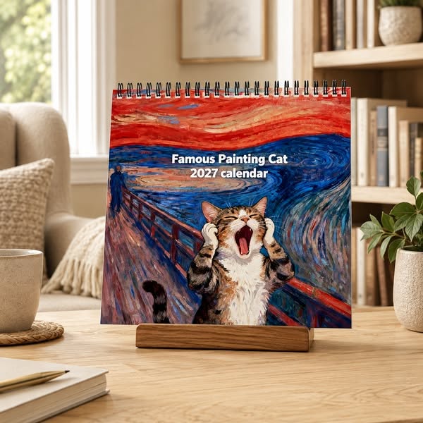 2027 Cat Art Calendar