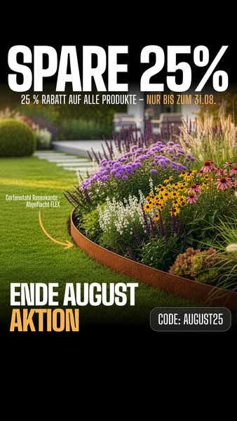 Sommerendspurt: 25 % sparen mit AUGUST25