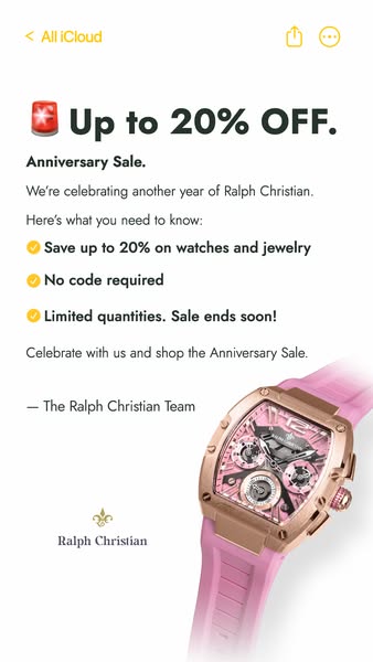 Up to 20% OFF all watches