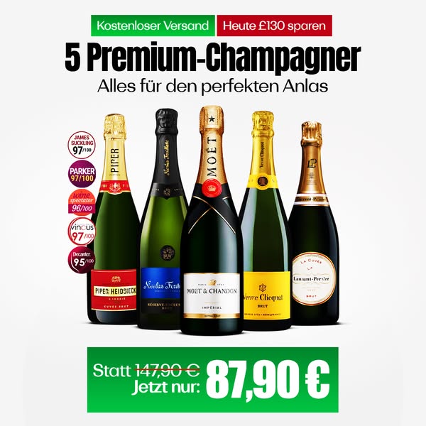 Champagner-Set mit 5 Flaschen (je 750 ml)