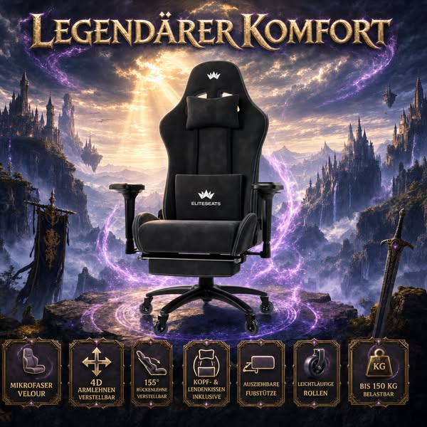 Schmerzfrei durch deine längste Session: Eliteseats Gamingstuhl
