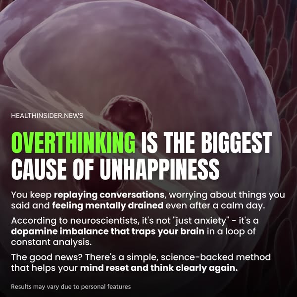 Overthinking is the biggest cause of unhappiness