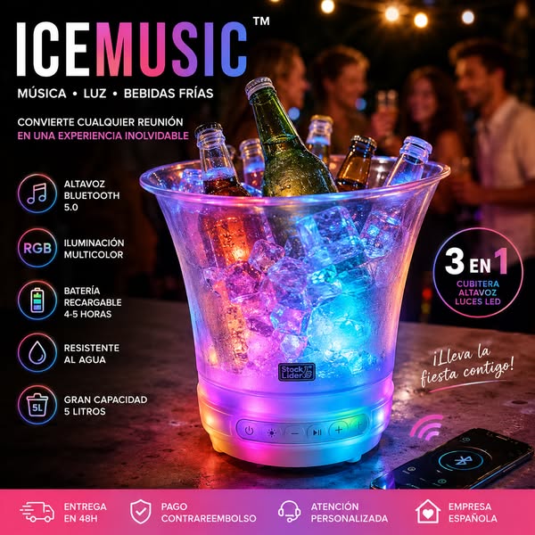 MÚSICA, LUZ Y BEBIDAS FRÍAS EN UN SOLO DISPOSITIVO