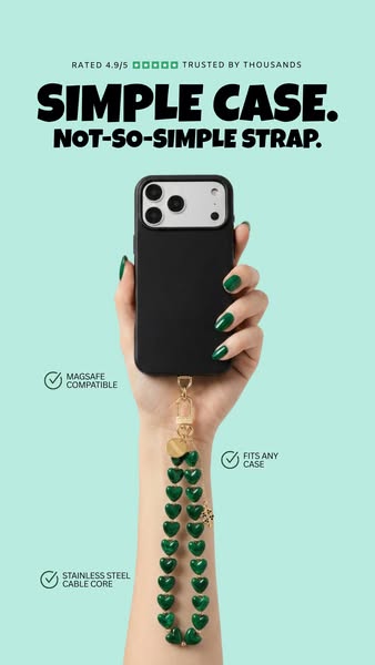 5,000+ Reviews — Repeat a green you already wear — Glossy hearts and plated clasp — Find Your Style: 2 + 1 Free
