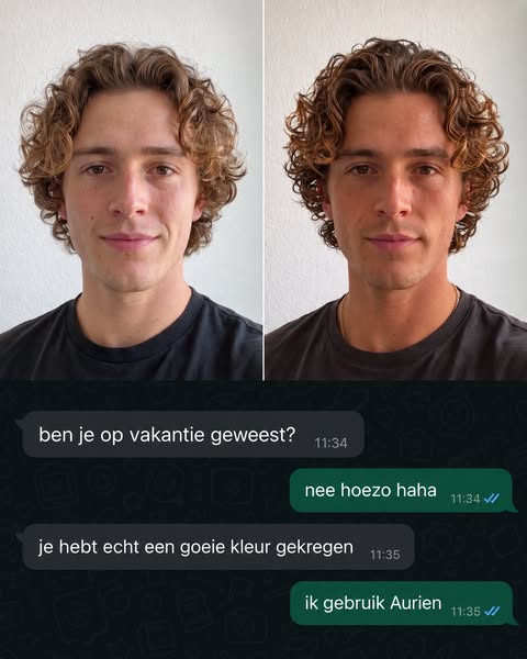 Een warmere, aantrekkelijkere huidtoon.