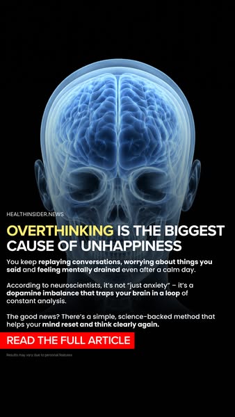 Overthinking Is The Biggest Cause Of Unhappiness