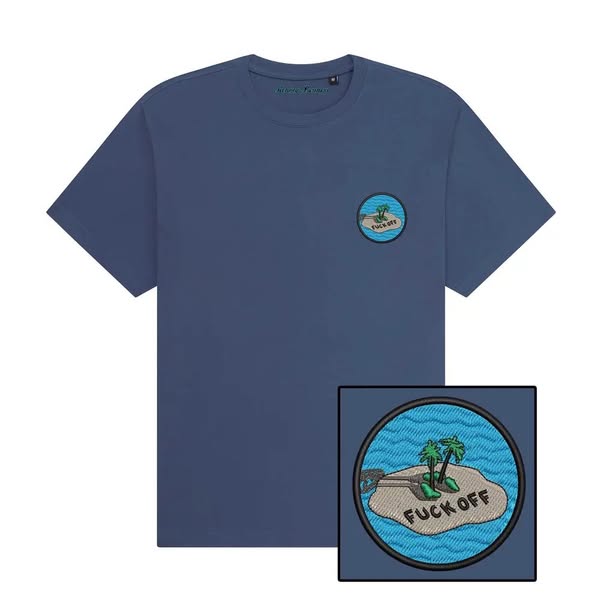 Lonely Island Embroidered T-shirt is now £16.99 instead of £21.99