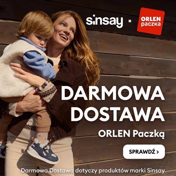 Darmowa dostawa ORLEN Paczką w Sinsay!