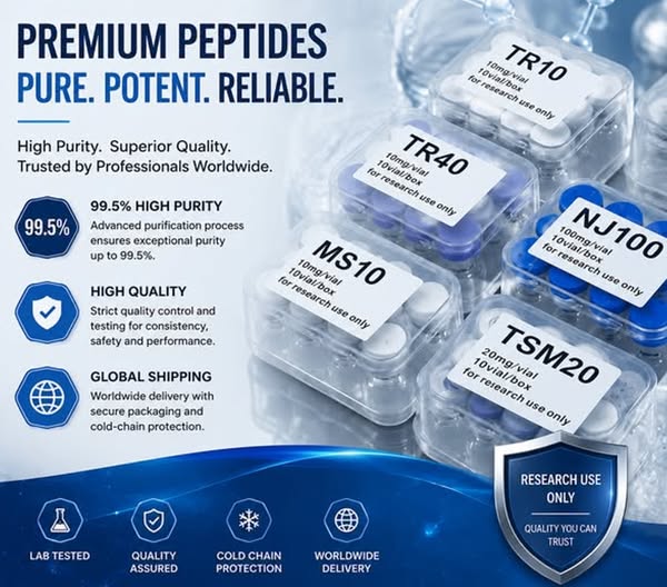 We‘re a GMP-certified peptide manufacturer.Direct from our lab to you — no middlemen.