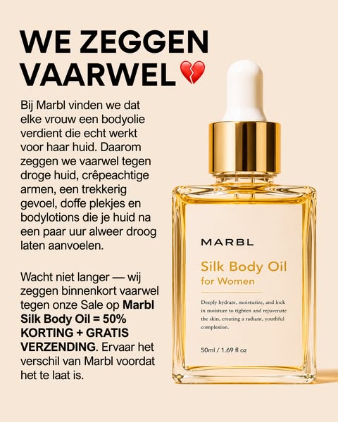 Body oil die je huid zacht en glad laat aanvoelen