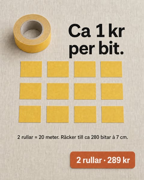 20 meter tejp för 289 kr