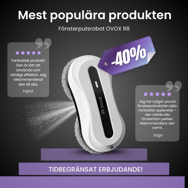 40% RABATT + fri frakt!