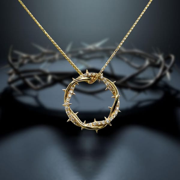 0.6ctw Crown Of Thorns Pendant with Diamonds -JOSHINY$105
