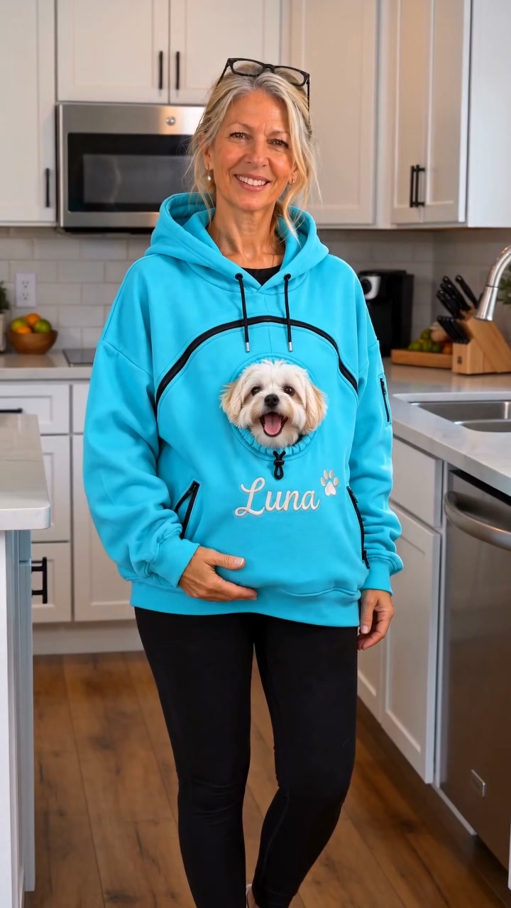 Custom Embroidered Name Pouch Hoodies
