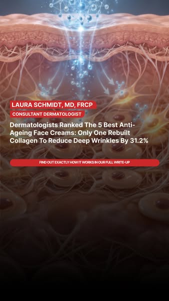 Dermatologists Ranked The 5 Best Anti-Ageing Face Creams: Only One Rebuilt Collagen to Reduce Deep Wrinkles by 31.2%