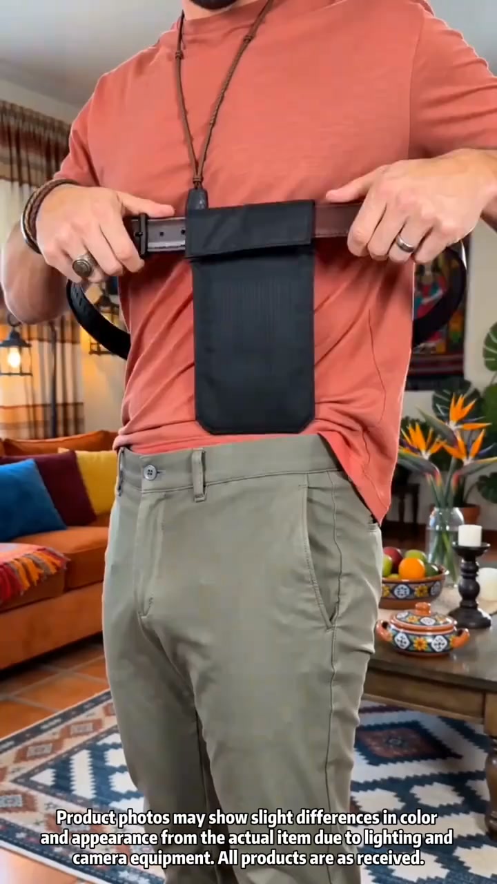 Hidden Anti-Theft Passport Pouch – Slim Travel Security Belt Wallet for Cash, Cards & Documents