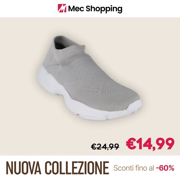 Canguro Sneakers slip on in tessuto donna Grigio taglia 36
