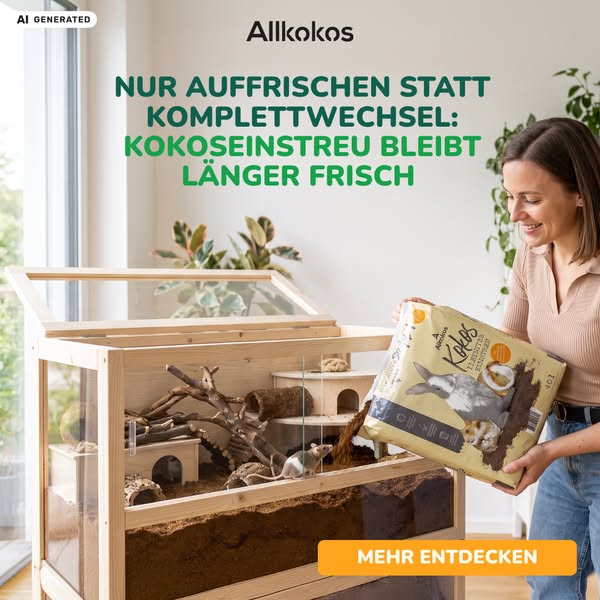 Käfig sauber machen gehört dazu. Muss aber nicht ständig nötig sein.