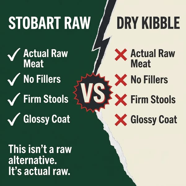 Left side wins: actual raw meat inside