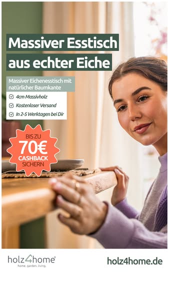 In 5 Tagen bei dir: 4cm Eiche massiv