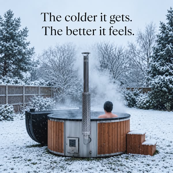 Grafton - 5-6 Person Wood-Fired Hot Tub With Acrylic Insert