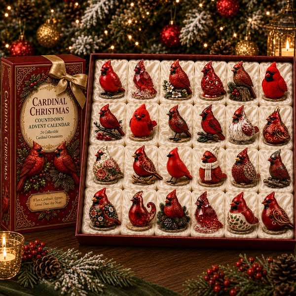 Last 50 pcs High-quality modelCardinal Christmas 24-Day Countdown Ca
