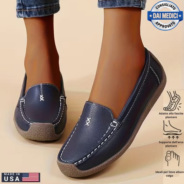 Mocassini Ortopedici Comfort Plus in Pelle