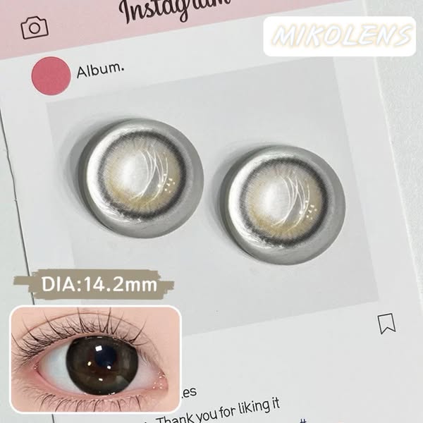 Herbal Honey Brown 14.2mm Contact Lenses(6 months wear) -7.50