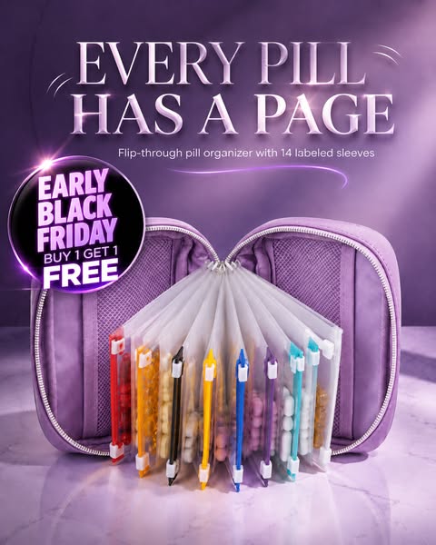 A Pill Organizer You Page Through in Seconds
