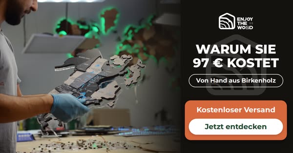 Holz-Weltkarte ab 97 € – handgefertigt